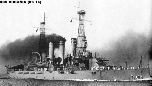 Броненосный крейсер "Вирджиния" BB13
